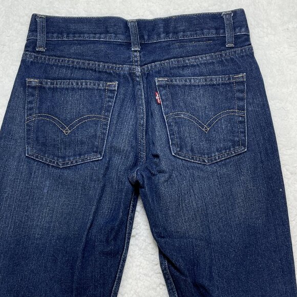 Levis Jeans Womens Size 12R Blue 514 Slim Straight Leg Mid Rise Dark Wash 26x26 - Picture 4 of 13